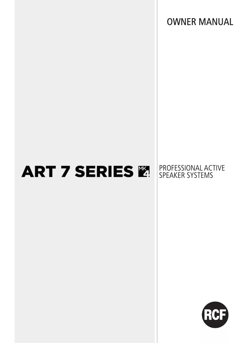 Page 1 de la notice Manuel utilisateur RCF ART 710-A MK4