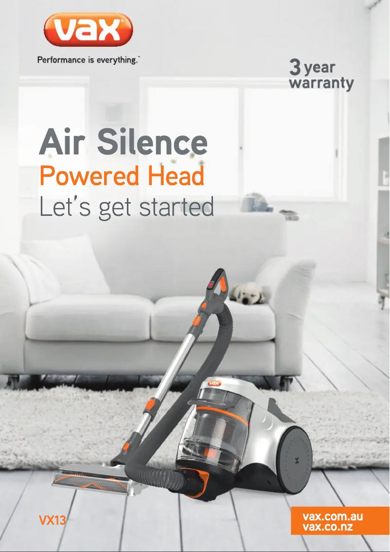 Image de la première page du manuel de l'appareil Air Silence VX13