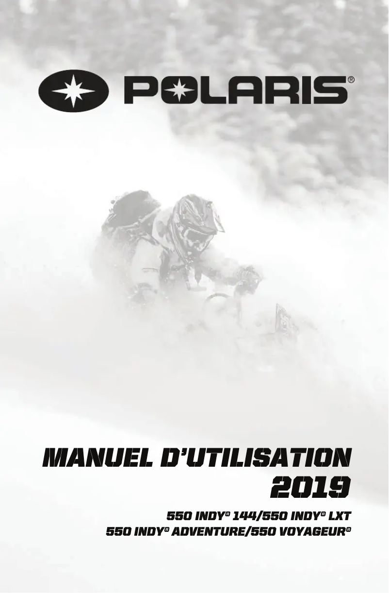 Page n°1 - Manuel utilisateur Polaris 550 Indy Adventure 144 (2019)