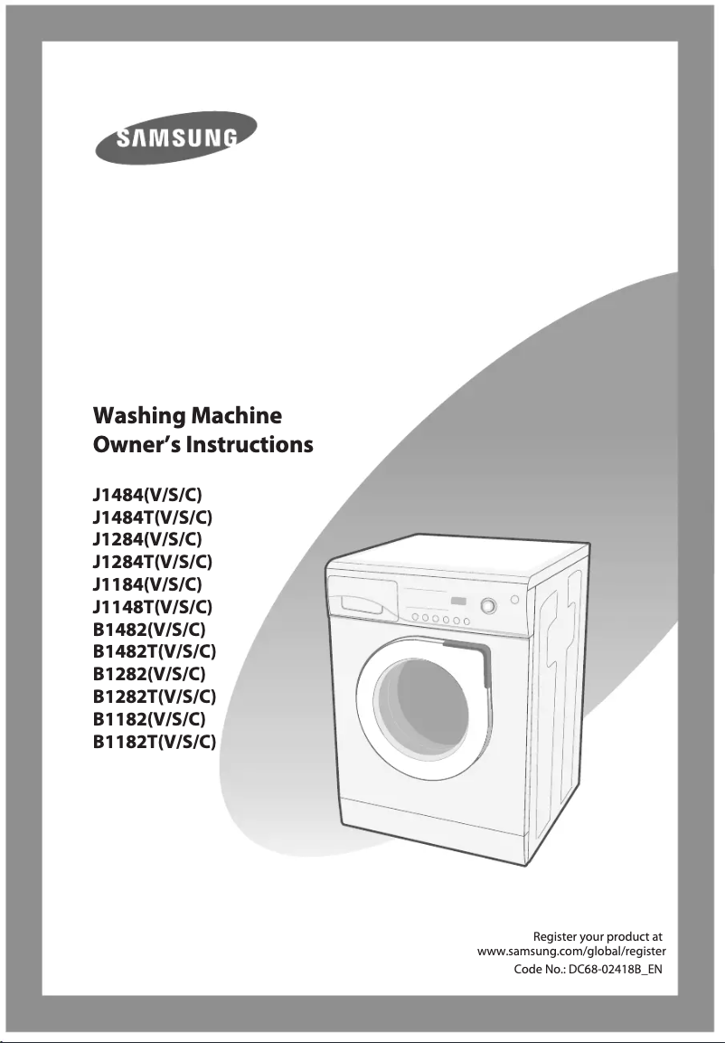 Image de la première page du manuel de l'appareil B1482T