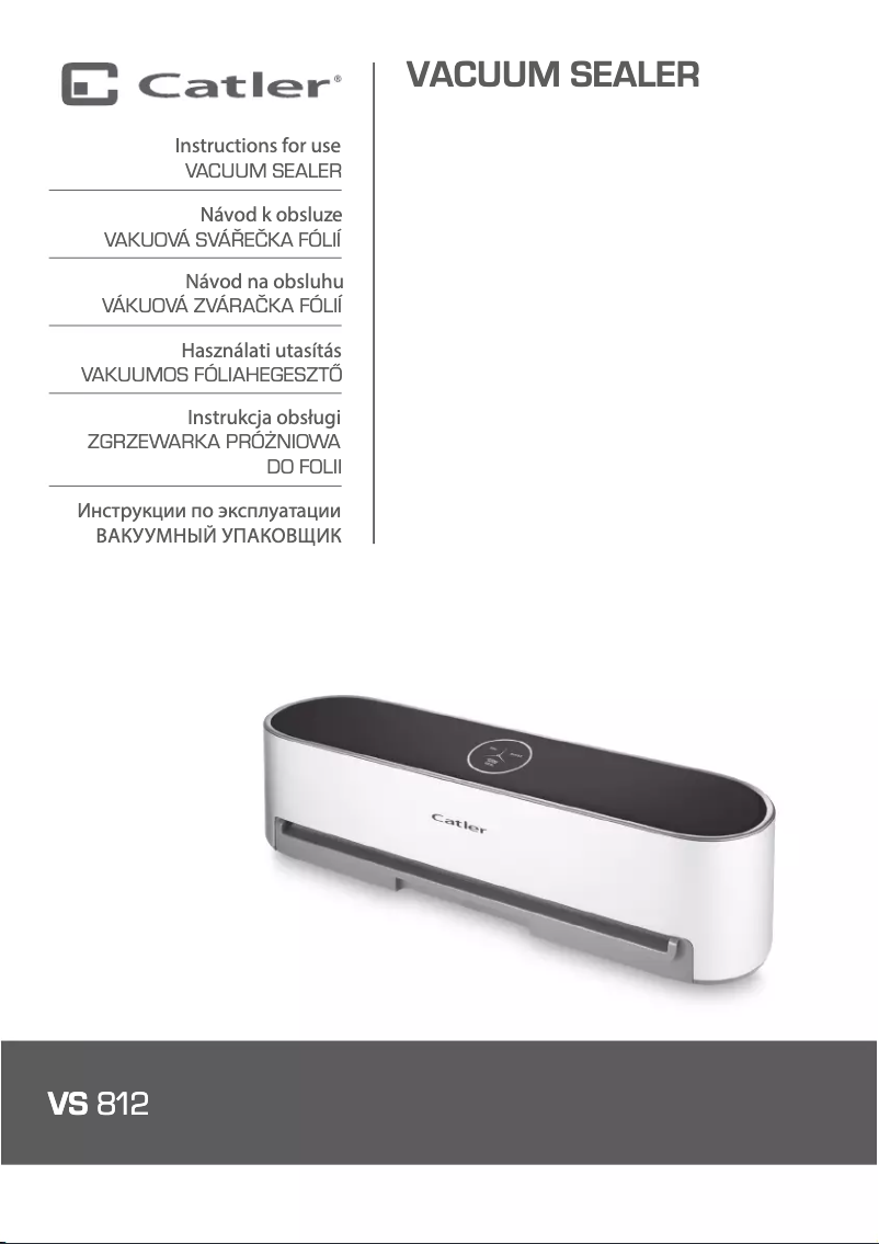 Page n°1 - Manuel utilisateur Catler VS 812