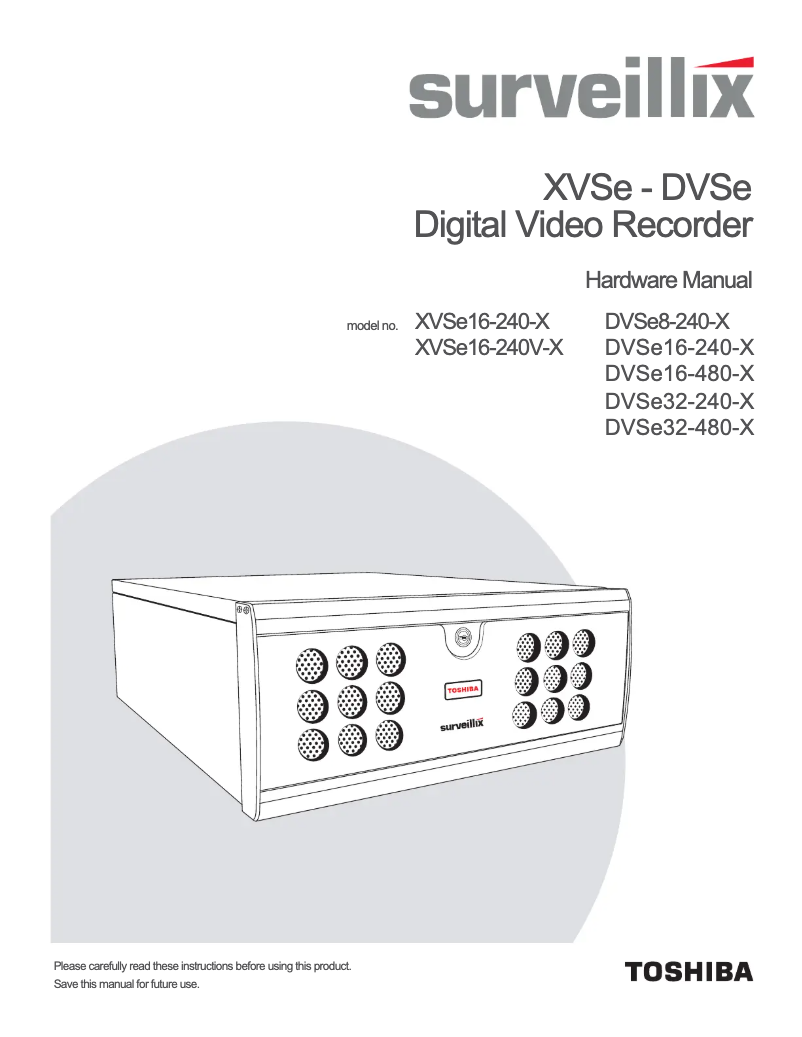 Image de la première page du manuel de l'appareil Surveillix DVse8