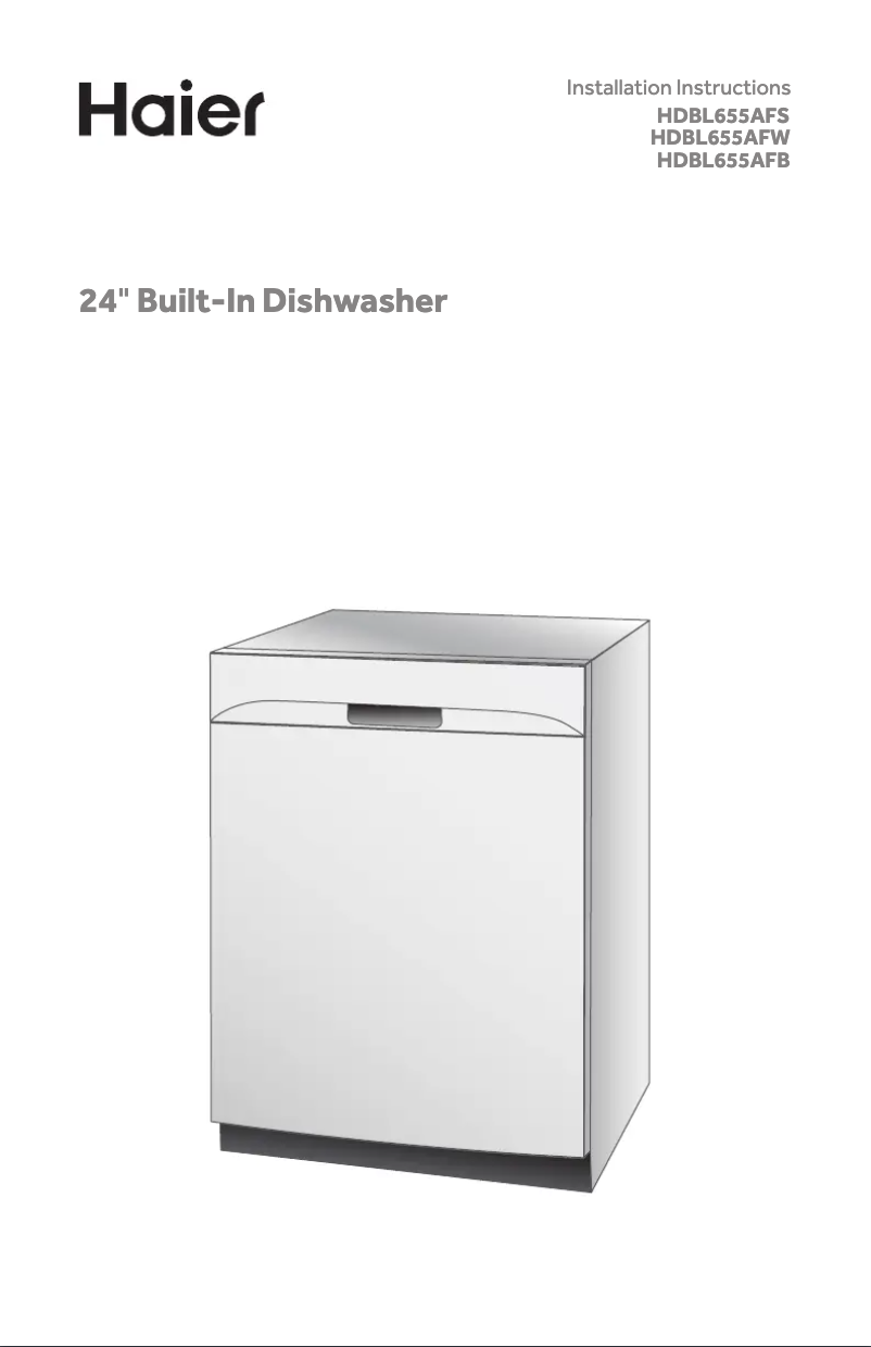 Page n°1 - Guide d'installation Haier HDBL655AFB