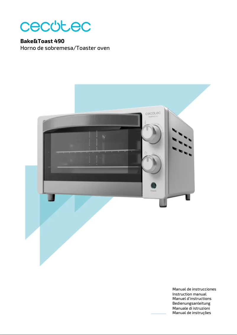 Page n°1 - Manuel utilisateur Cecotec Bake&Toast 490
