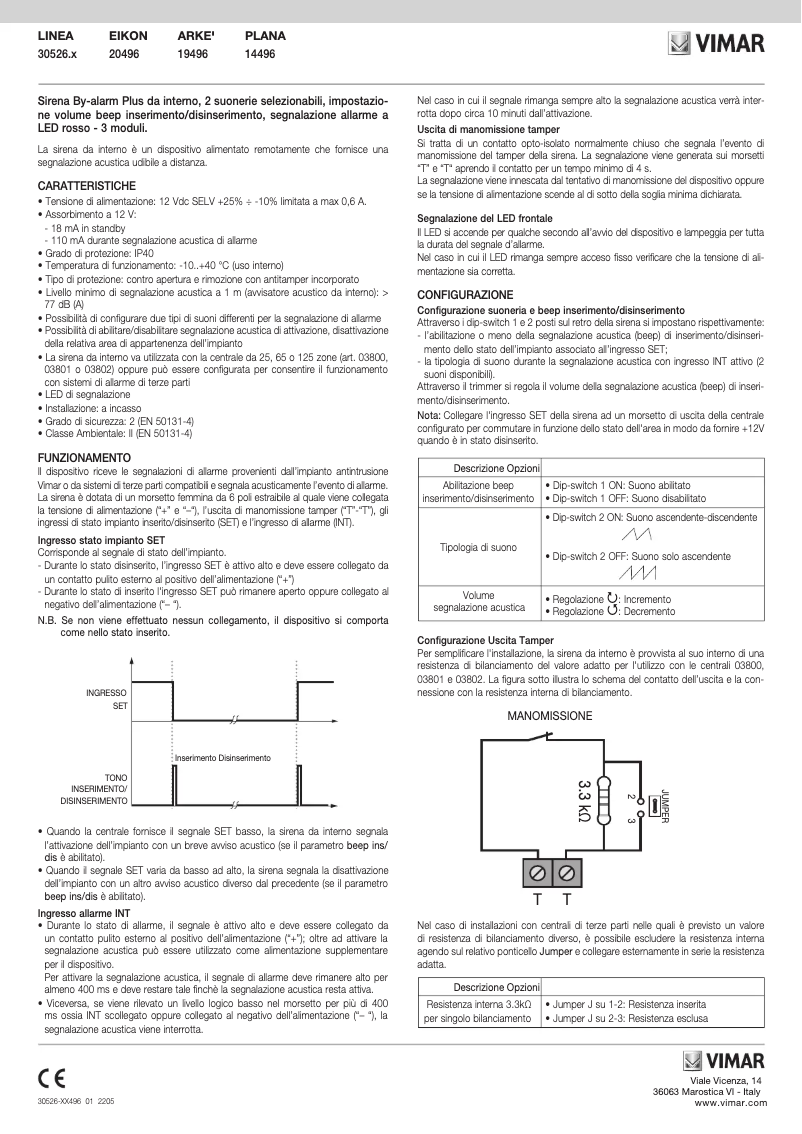 Page n°1 - Instructions / montage Vimar 20496.N