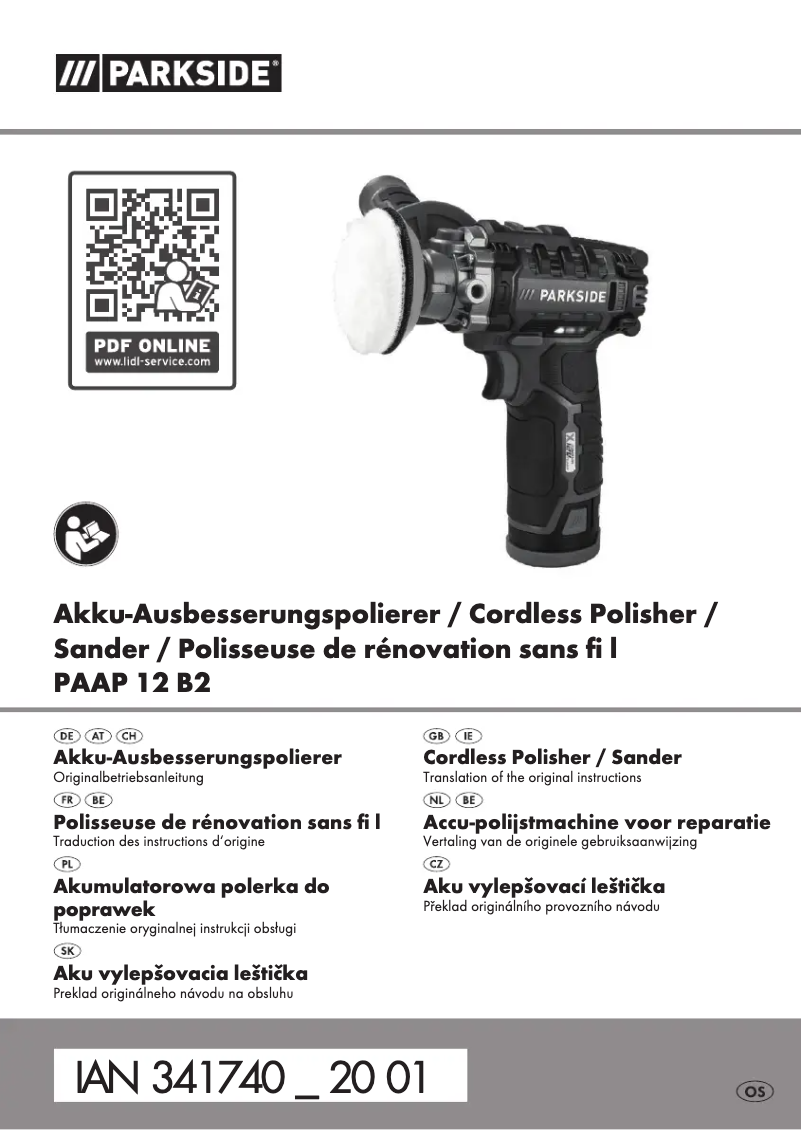 Page n°1 - Manuel utilisateur Parkside PAAP 12 B2