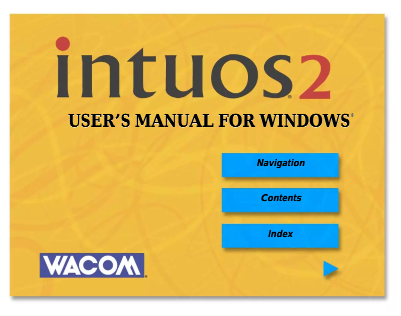 Page 1 de la notice Manuel utilisateur Wacom Intuos 2 Windows