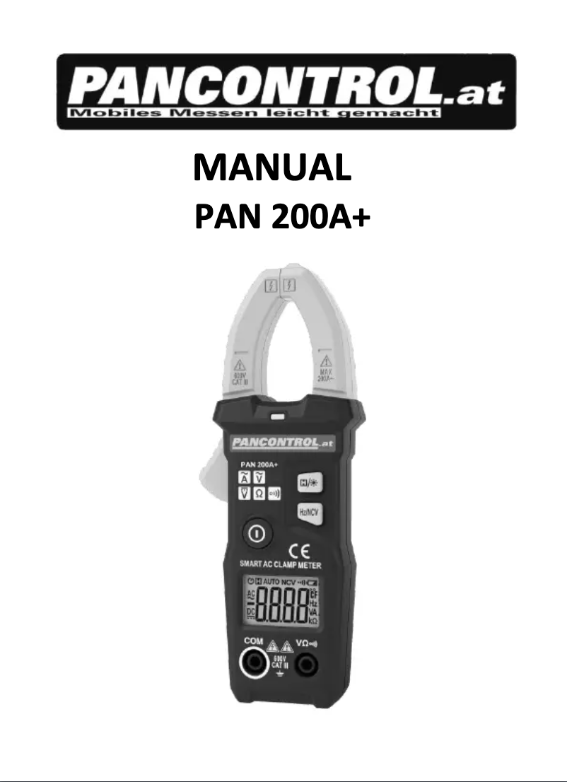 Page n°1 - Manuel utilisateur Pancontrol PAN 200A+