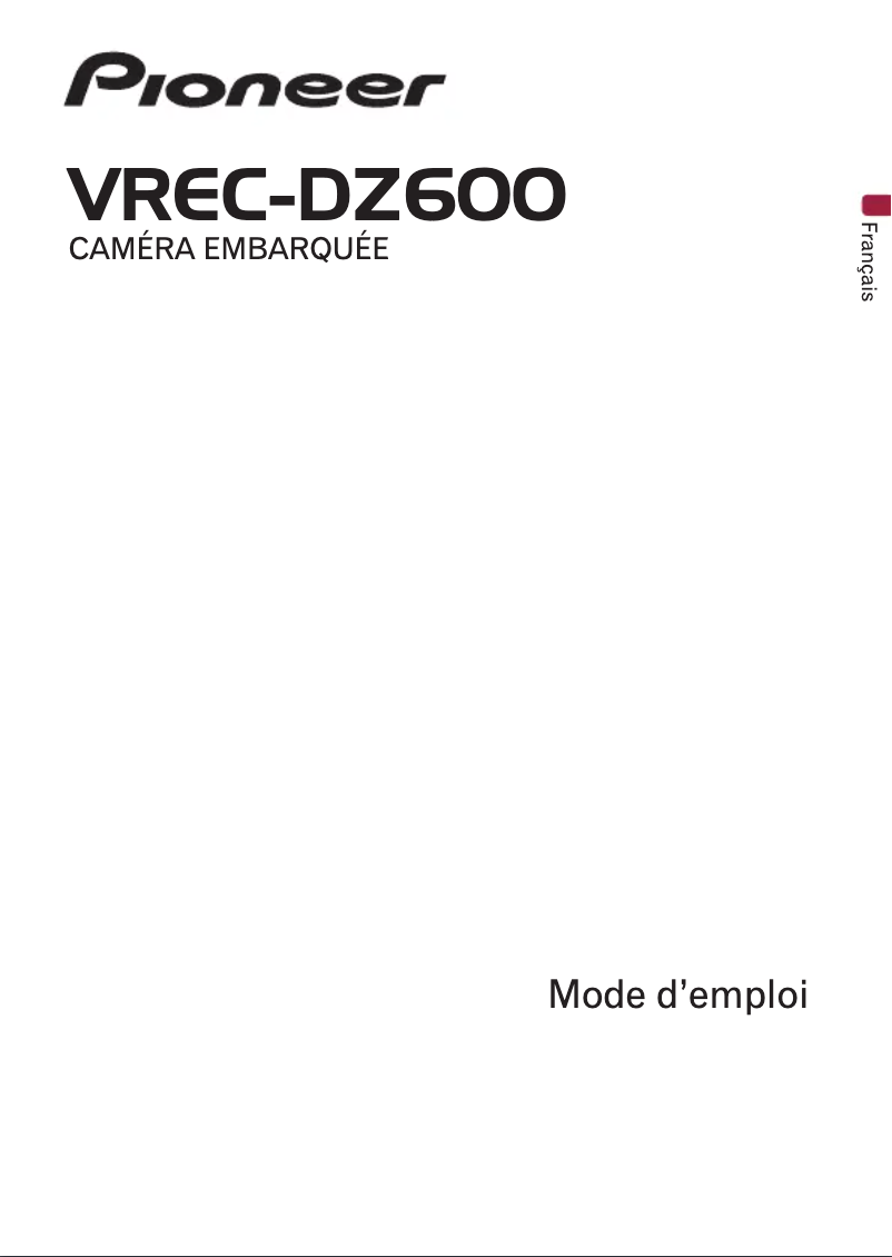 Image de la première page du manuel de l'appareil VREC-DZ600