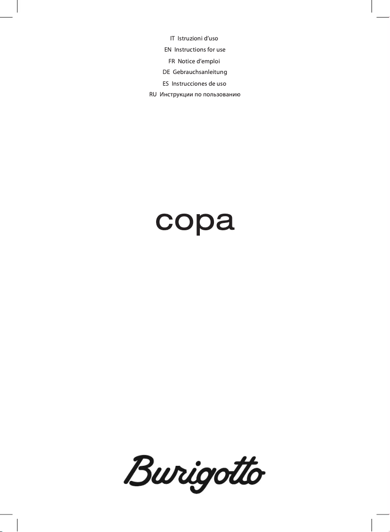 Image de la première page du manuel de l'appareil COPA