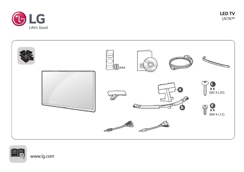 Image de la première page du manuel de l'appareil 65UV761H