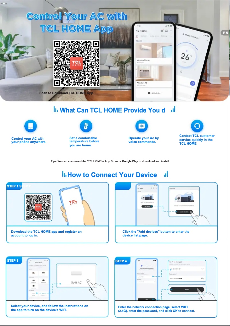 Page 1 de la notice Manuel utilisateur TCL S09C7S0