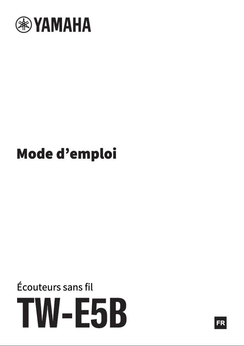 Image de la première page du manuel de l'appareil TW-E5B