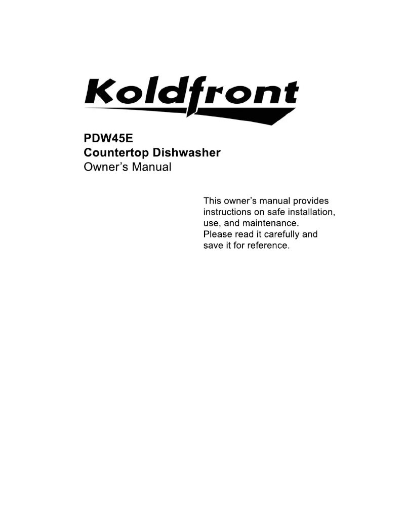 Page 1 de la notice Manuel utilisateur Koldfront PDW45E