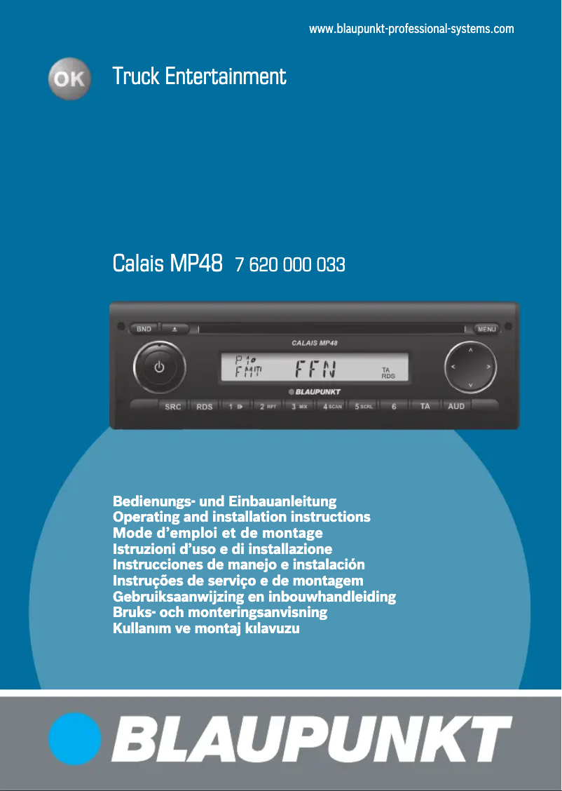 Image de la première page du manuel de l'appareil Calais MP48