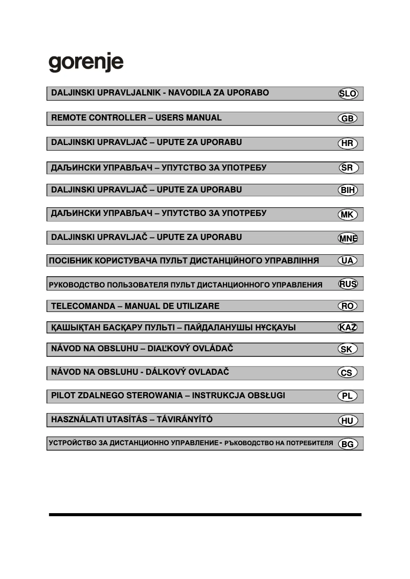 Page 1 de la notice Manuel utilisateur Gorenje KAM26PDAH