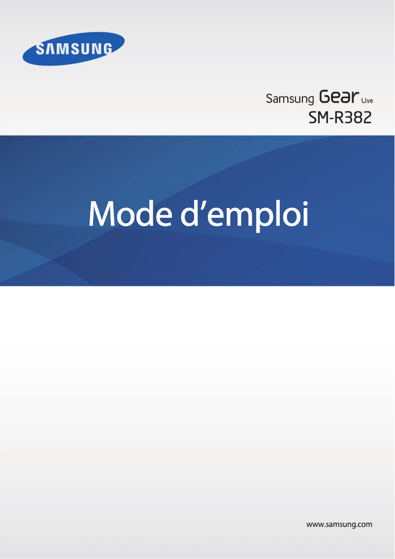 Image de la première page du manuel de l'appareil Gear Live R3820
