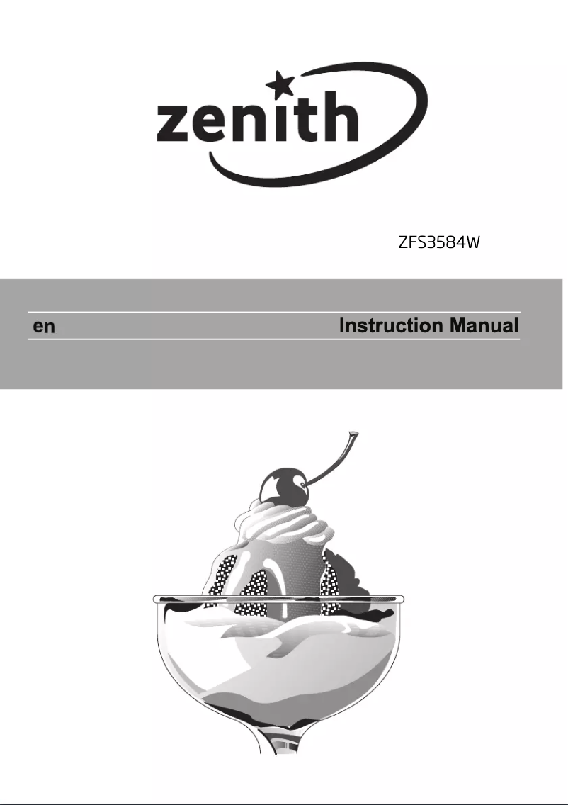 Page 1 de la notice Manuel utilisateur Zenith ZFS3584W