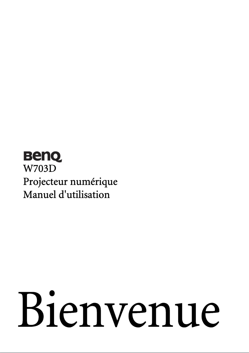 Page n°1 - Mode d'emploi BenQ W703D