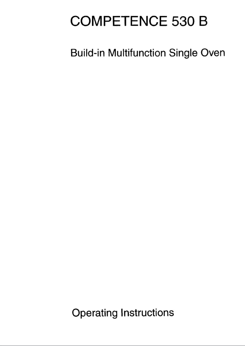 Page 1 de la notice Manuel utilisateur AEG Competence 530 B W