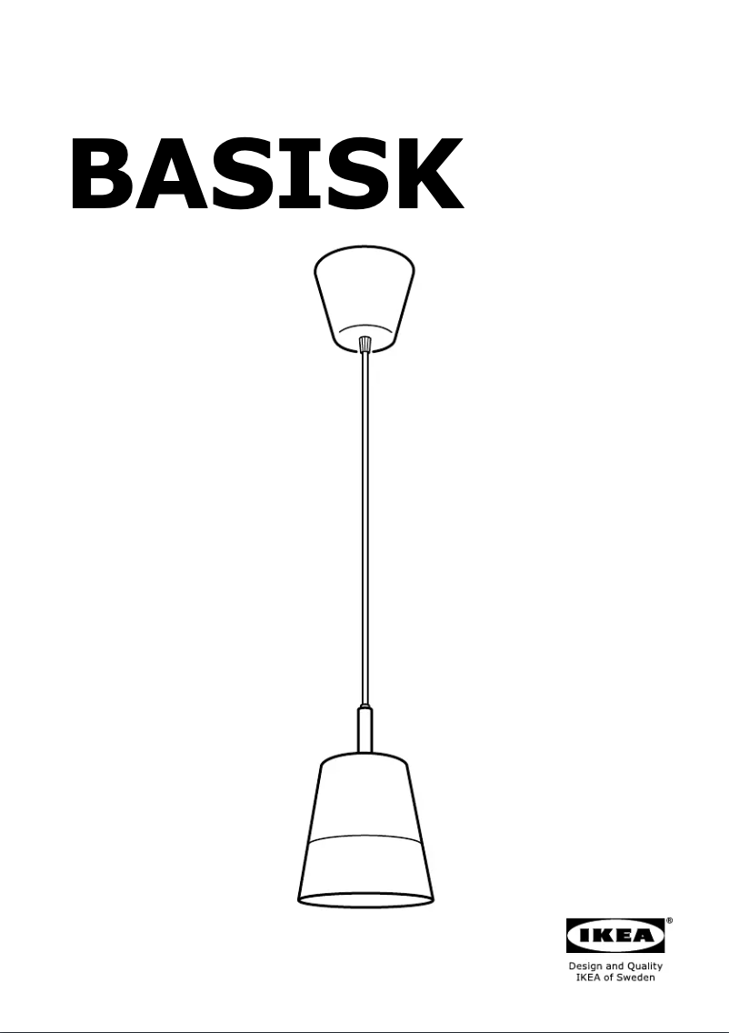 Page 1 de la notice Manuel utilisateur Ikea BASISK (Ceiling)