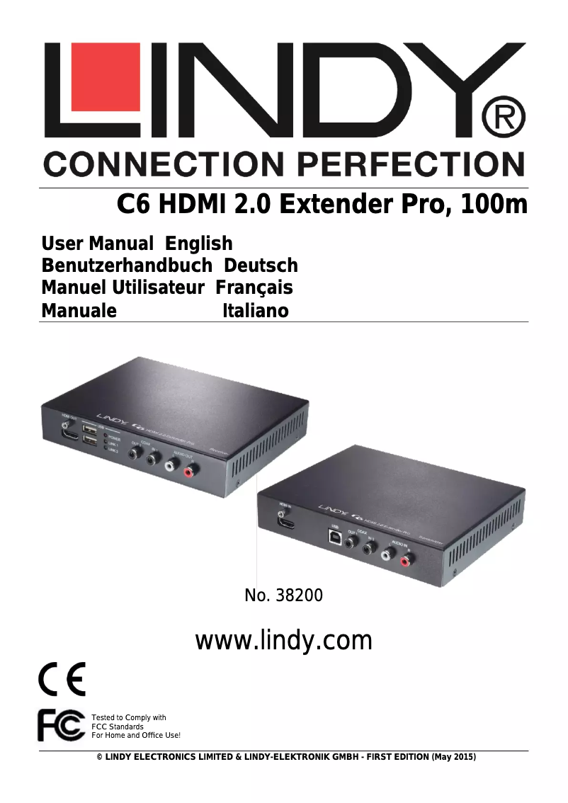 Página 1 del manual Manual de usuario Lindy 38200