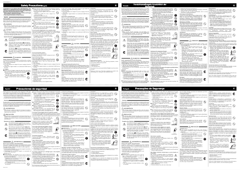 Image de la première page du manuel de l'appareil PX-700