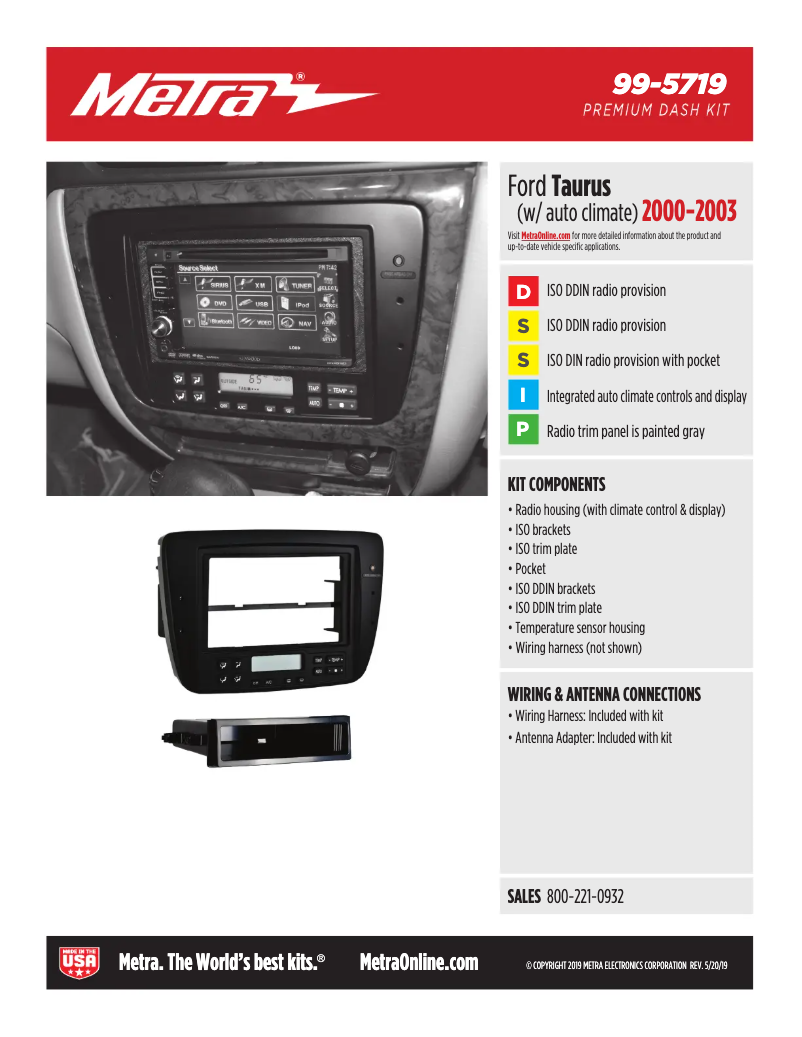 Page 1 de la notice Fiche technique AXESS 99-5719
