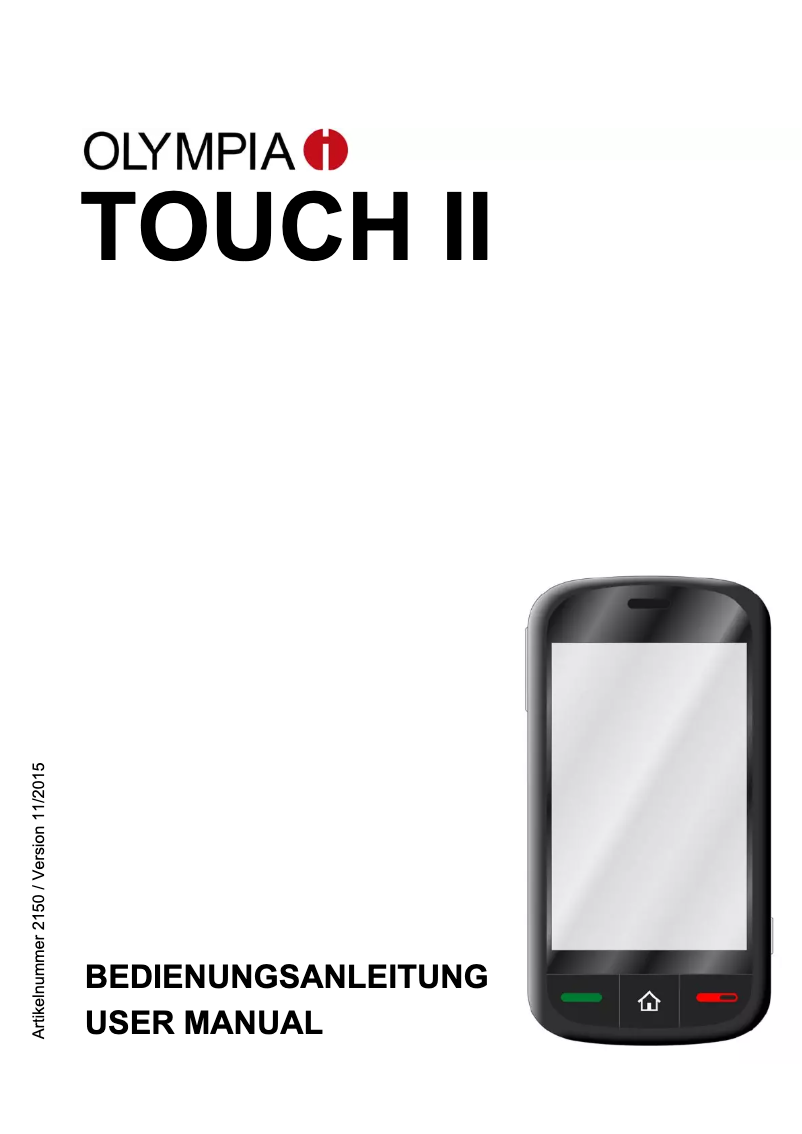 Page 1 de la notice Manuel utilisateur Olympia Touch 2