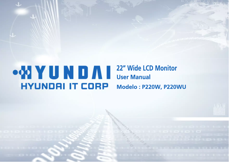 Image de la première page du manuel de l'appareil P220WU