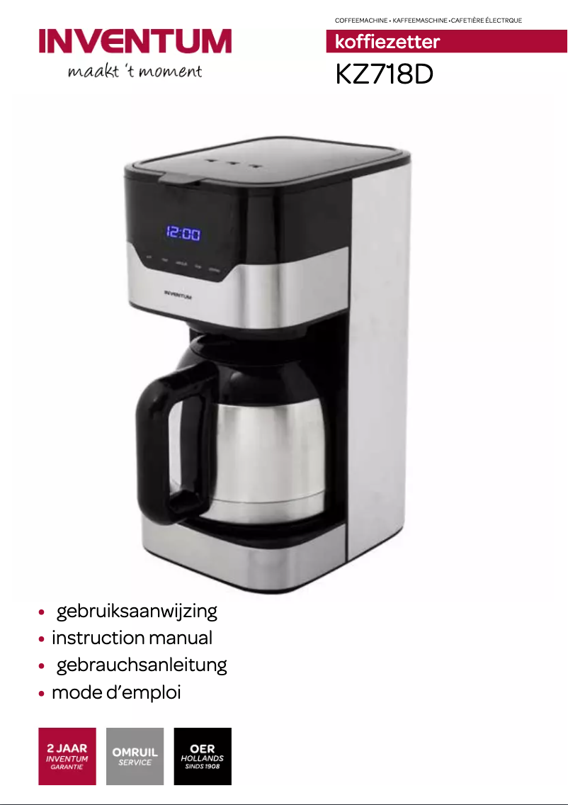 Page n°1 - Manuel utilisateur Inventum KZ718D