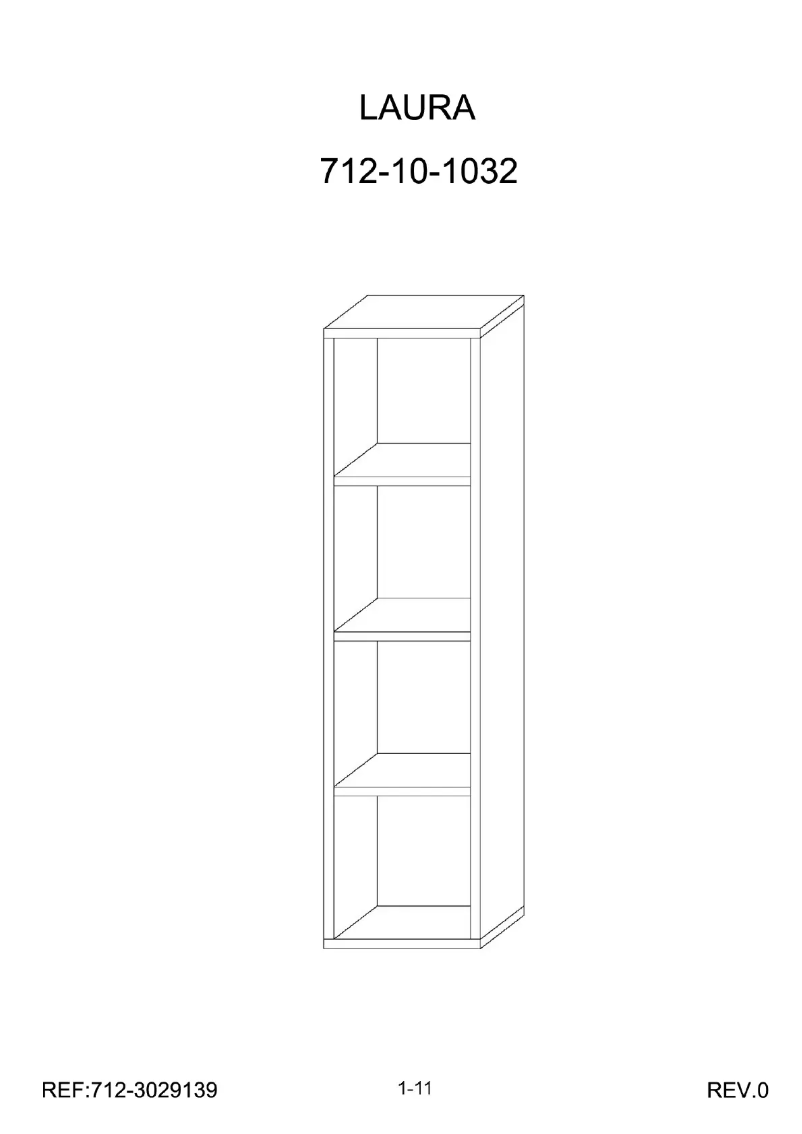 Page 1 de la notice Manuel utilisateur JYSK Laura (30x29x181)