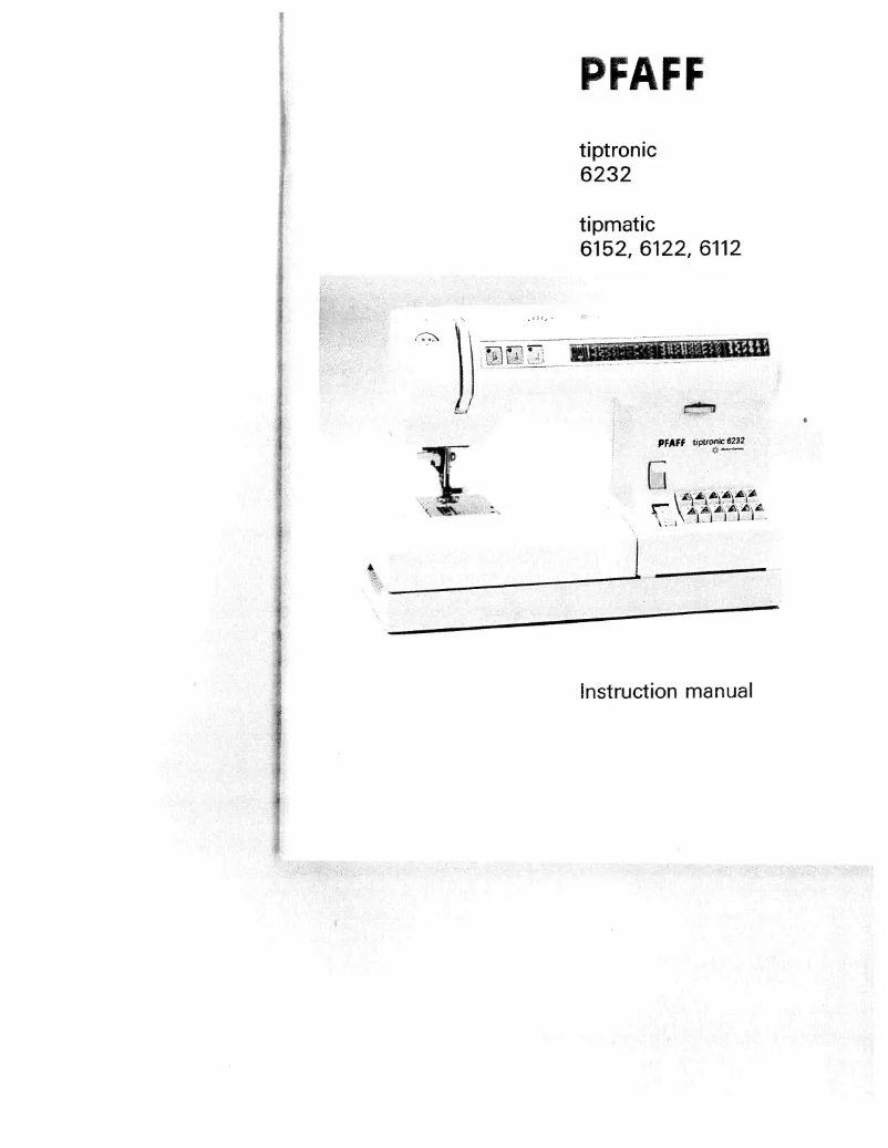 Page n°1 - Manuel utilisateur Pfaff tipmatic 6112
