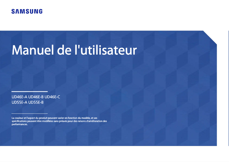 Image de la première page du manuel de l'appareil LH46UDECLBB