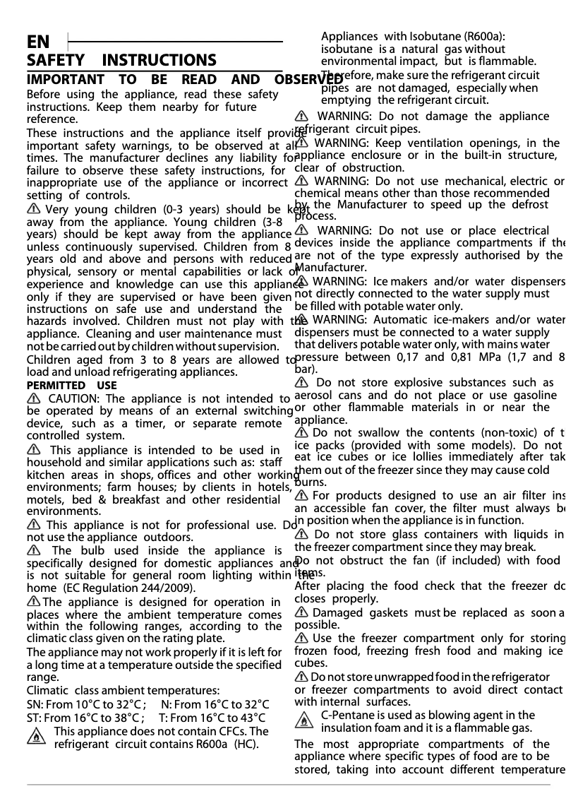 Page 1 de la notice Instructions de sécurité Whirlpool AFB 1841 A++
