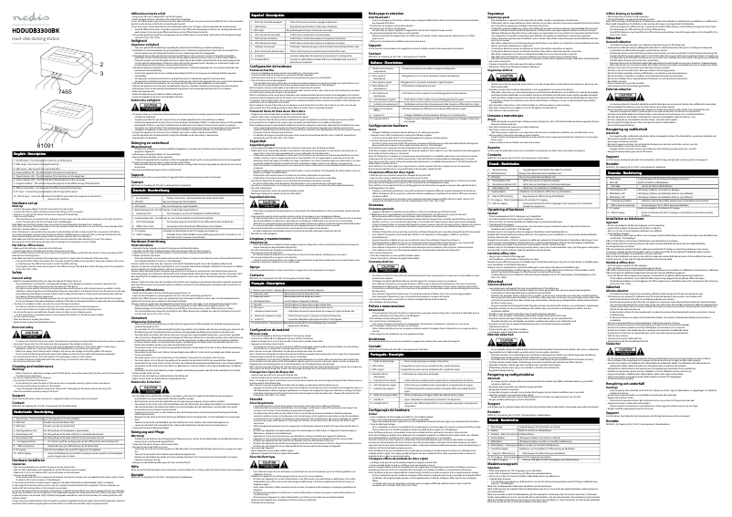 Page n°1 - Manuel utilisateur Nedis HDDUDB3300BK