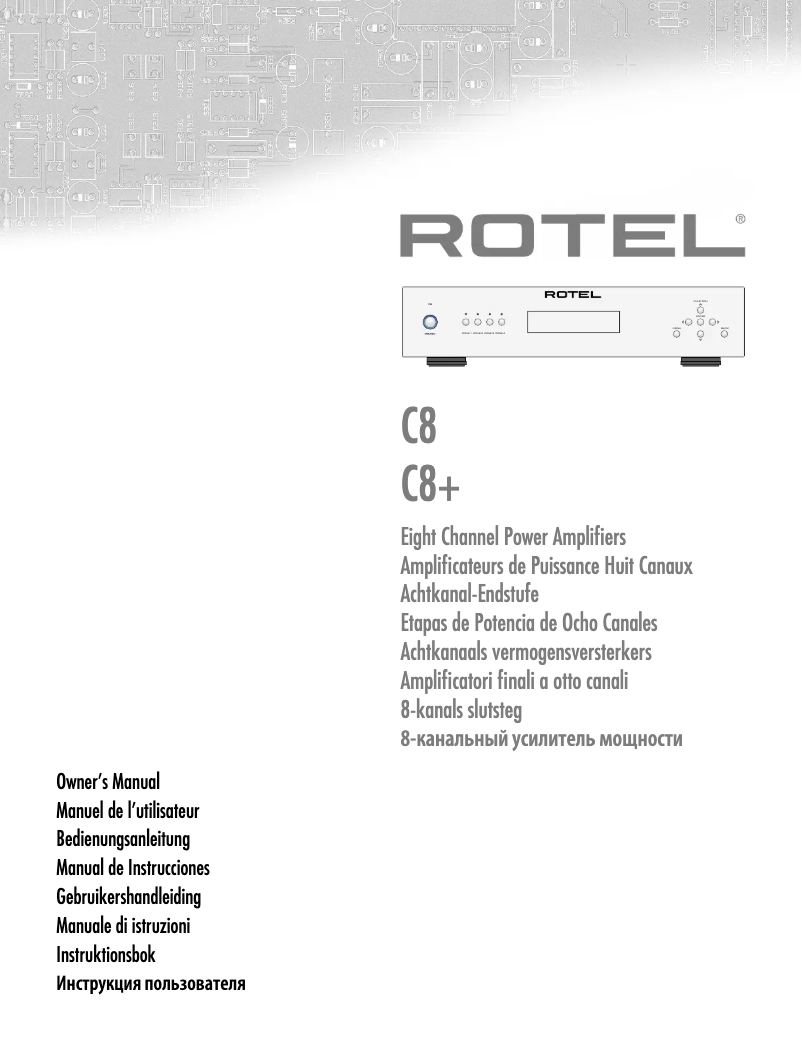 Image de la première page du manuel de l'appareil C8+