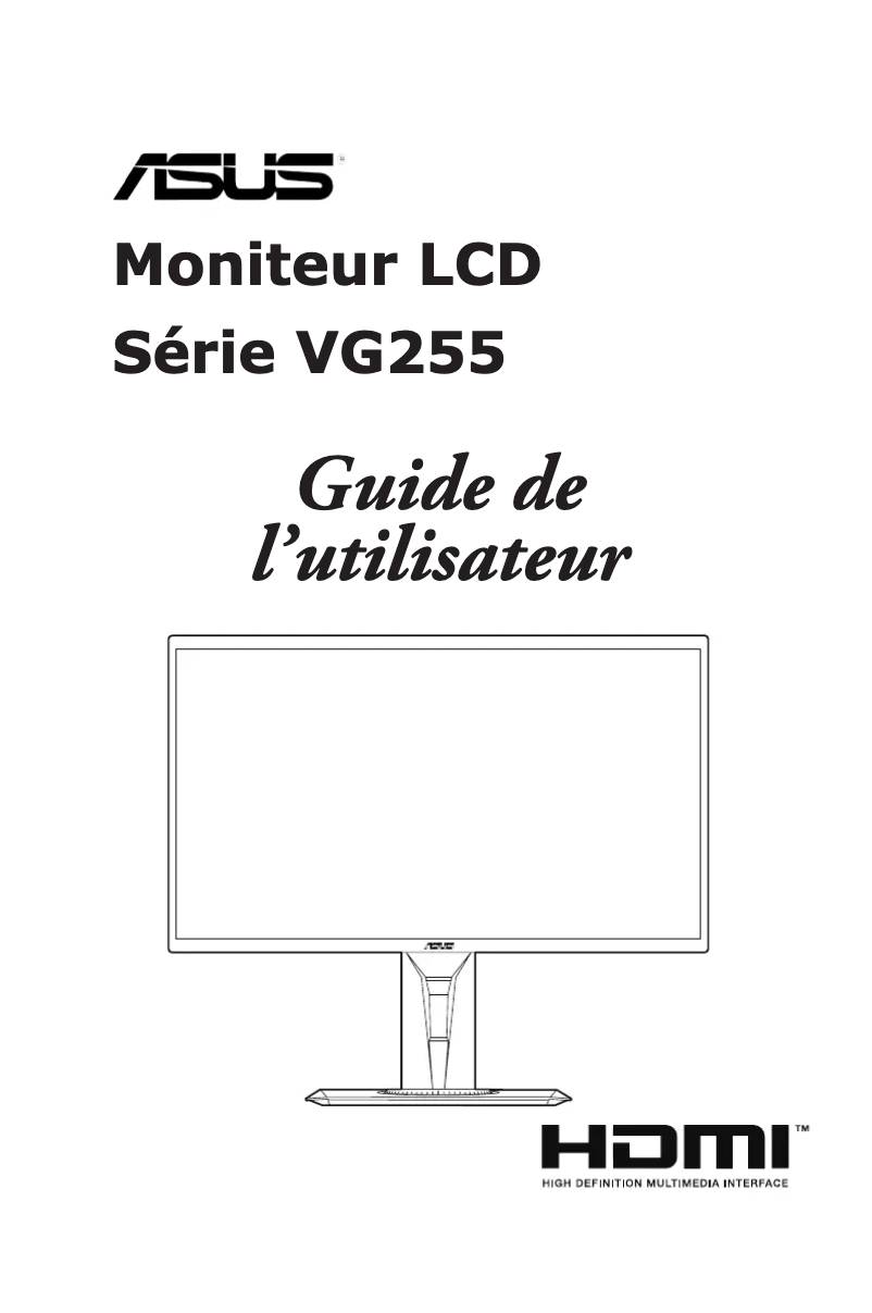Image de la première page du manuel de l'appareil VG255H
