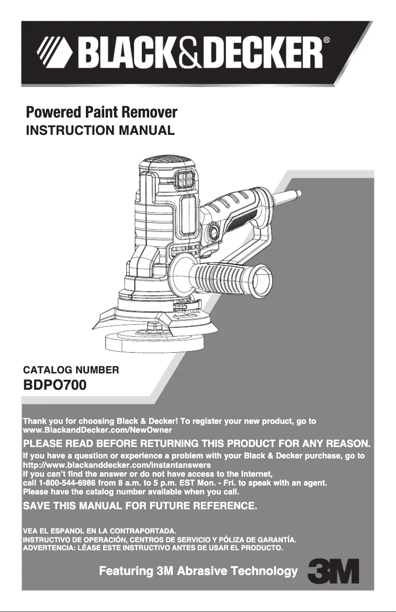 Page n°1 - Manuel utilisateur Black & Decker BDPO700