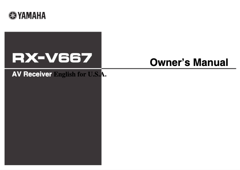 Page n°1 - Manuel utilisateur Yamaha RX-V667
