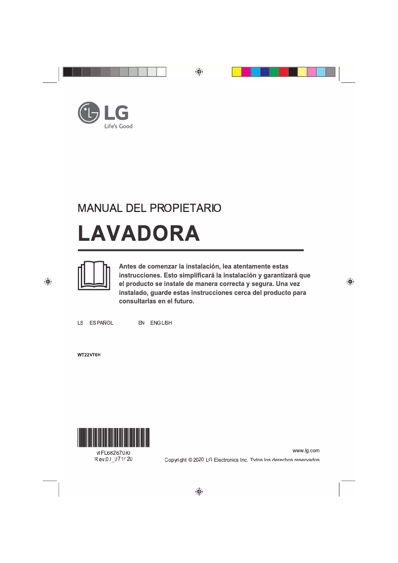 Image de la première page du manuel de l'appareil WT22VT6H