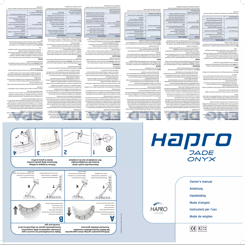 Page n°1 - Manuel utilisateur Hapro Onyx