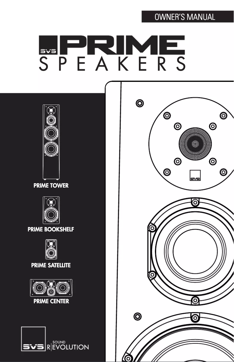 Page n°1 - Manuel utilisateur SVS Prime Satellite 2.1