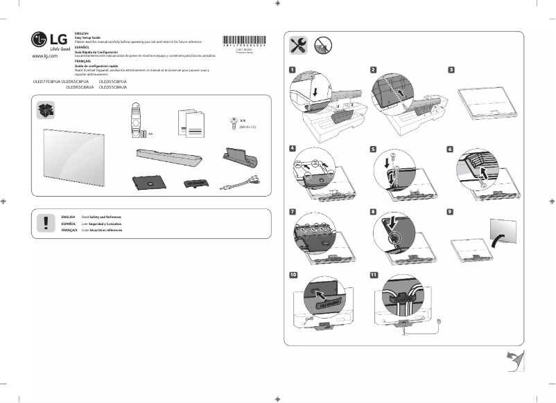 Page 1 de la notice Manuel utilisateur LG Signature C8