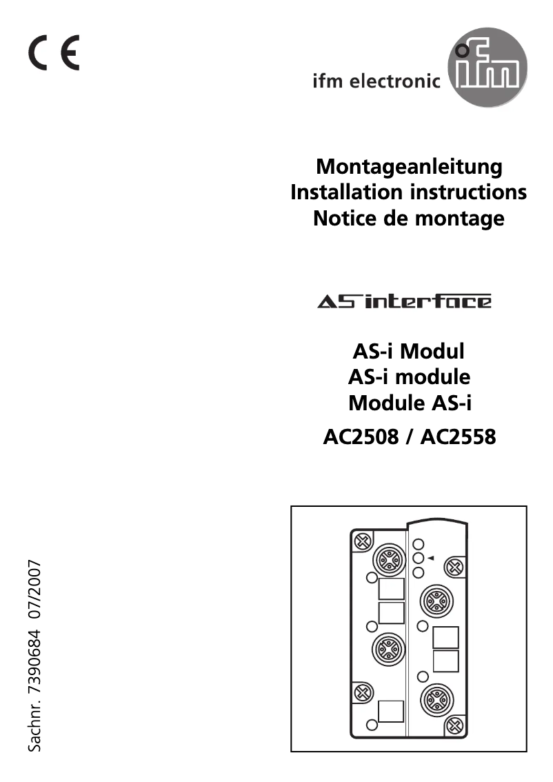 Image de la première page du manuel de l'appareil AC2508