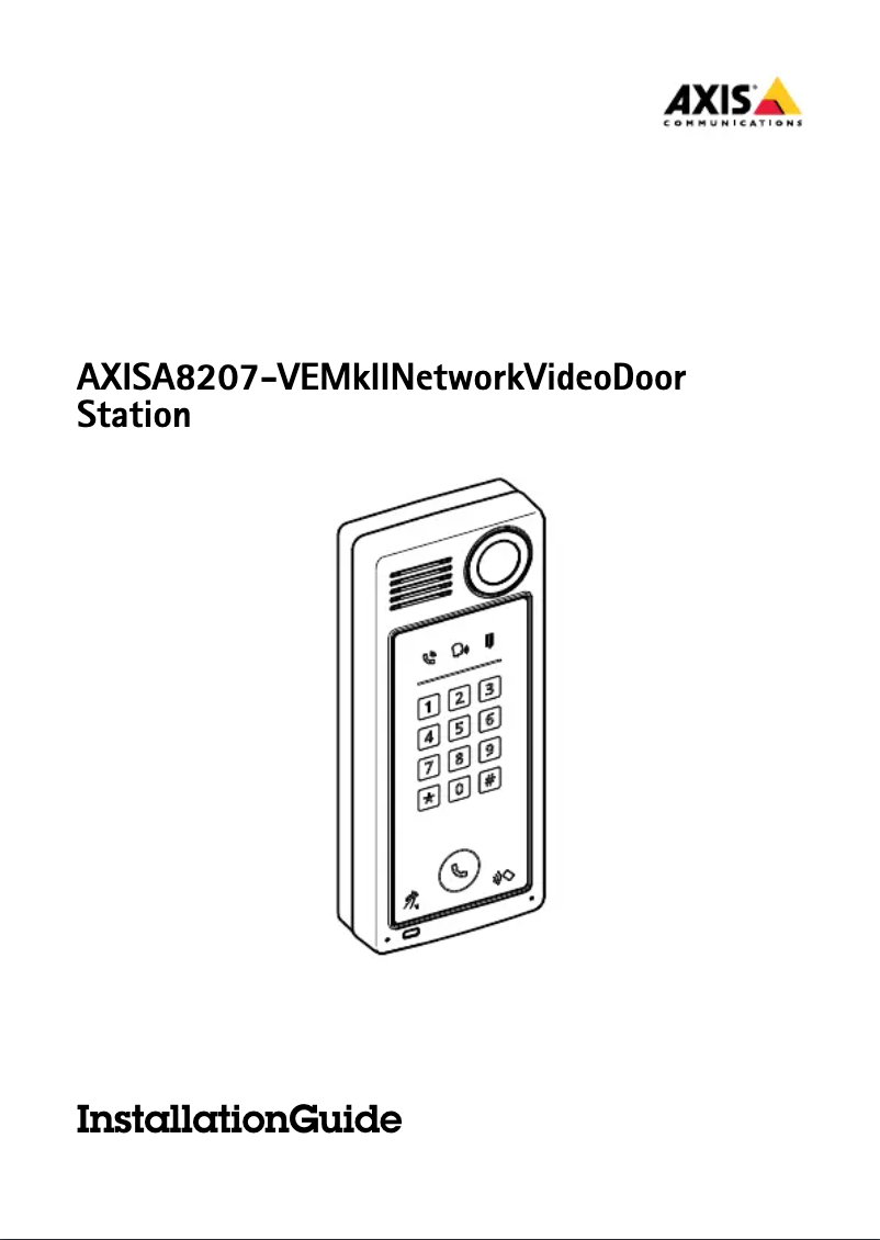 Image de la première page du manuel de l'appareil A8207-VE MkII