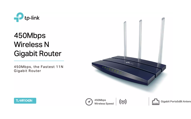 Página 1 del manual Ficha técnica TP-Link TL-WR1043N