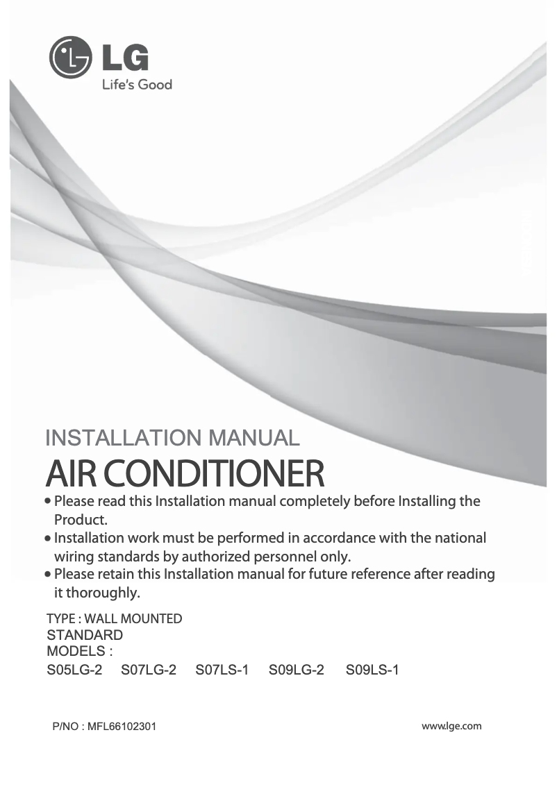 Página 1 del manual Manual de usuario LG SN09LG-2