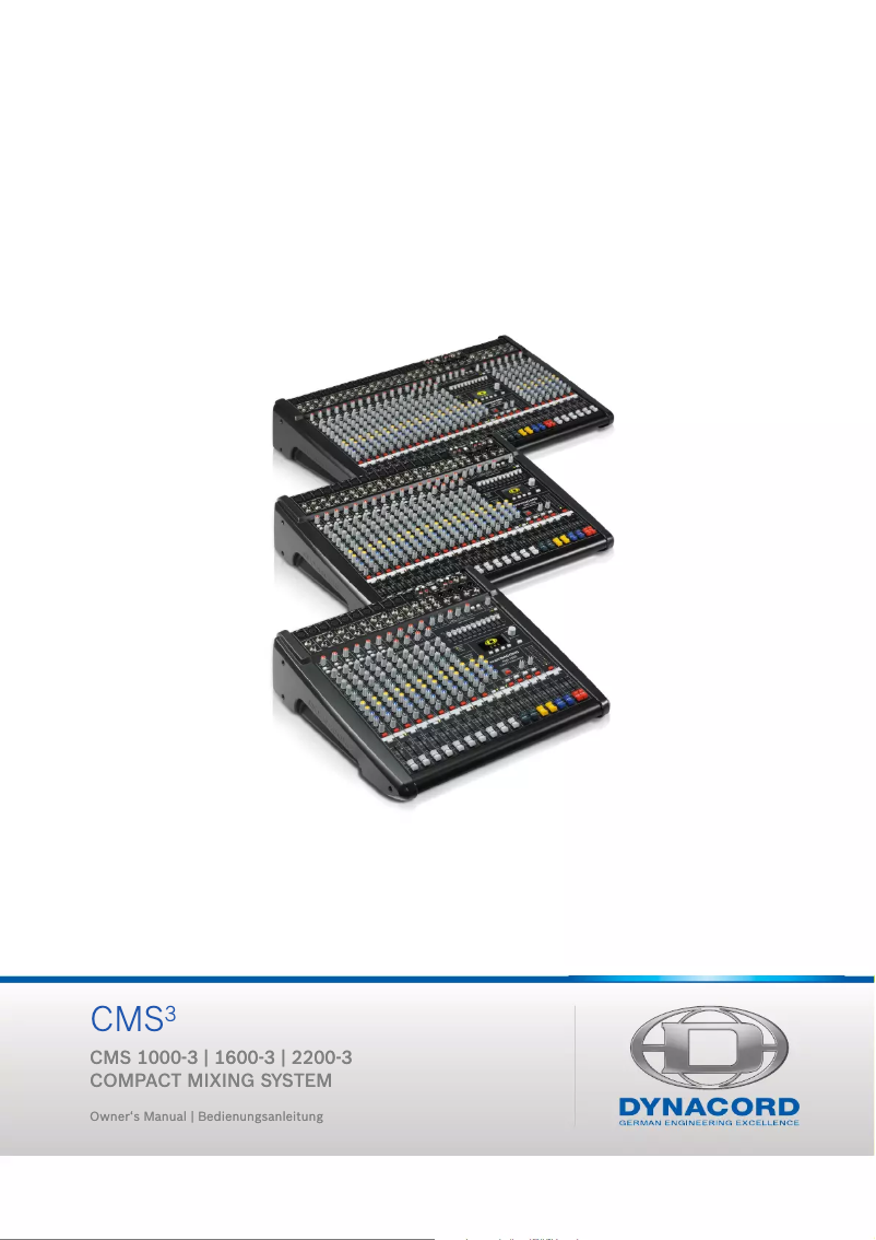 Página 1 del manual Manual de usuario Dynacord CMS 1000-3