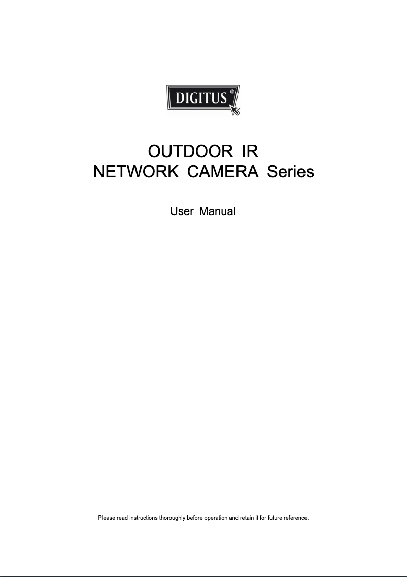 Page 1 de la notice Manuel utilisateur Digitus IP67